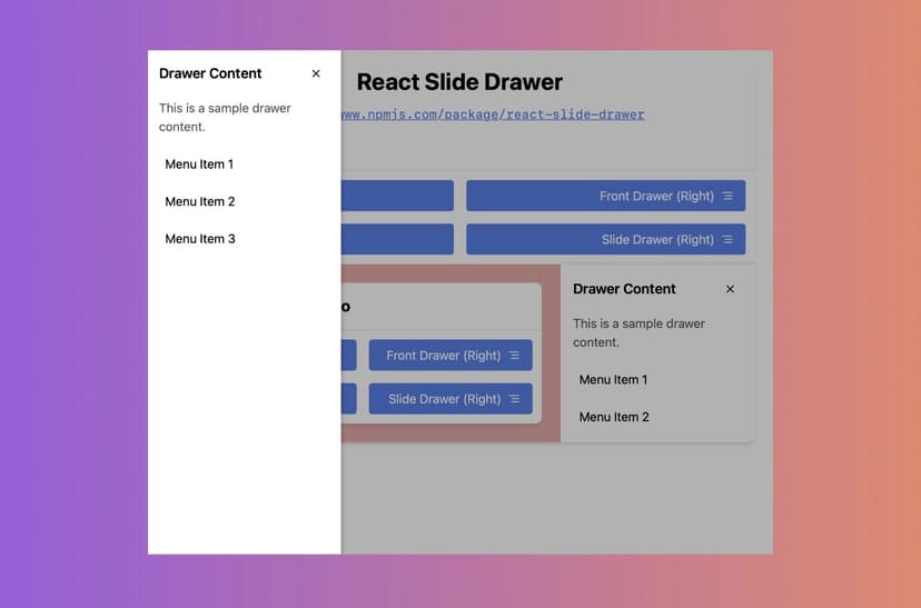 React Slide Drawer